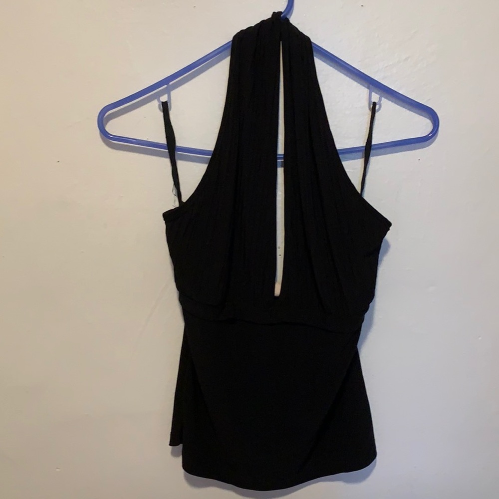 Cute black halter top.